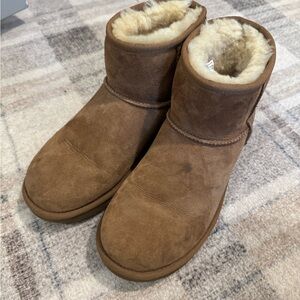 UGG Brown Ankle Boots with Cream Lining